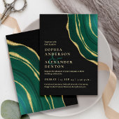 ラックスグリーン瑪瑙ダーク結婚ズ 招待状