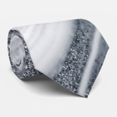 ラックスグレーシルバーグリッター抽象芸術パーティーネックタイ ネクタイ (ロール)