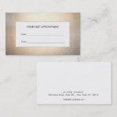 ラックスゴフェイクールドフォイルサロンとスパアポイントメントカード 予約カード (正面/裏面)