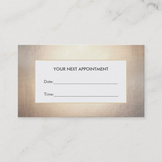 ラックスゴフェイクールドフォイルサロンとスパアポイントメントカード 予約カード (正面)