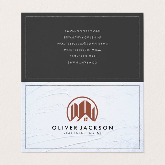 ラックスゴールドフォイル実在エステートエージェント | 建築 名刺 (外部フラット)