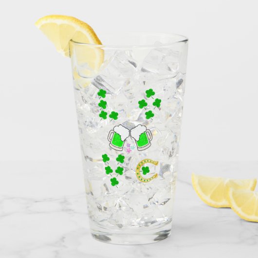 ラックスシャムロックダブリンデイホースシューアイリッシュ タンブラーグラス (アイス正面)