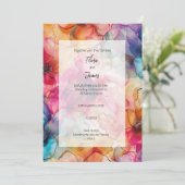 ラックスジュエルトーングラマーカラーエレガント招待状 招待状 (スタンド正面)