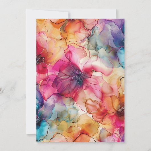 ラックスジュエルトーングラマーカラーエレガント招待状 招待状 (裏面)