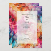 ラックスジュエルトーングラマーカラーエレガント招待状 招待状 (正面/裏面)