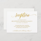 ラックスタイポグラフィ披露宴カード |金フェイク箔 招待状 (正面/裏面)