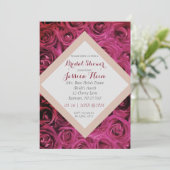 ラックスダイヤモンドブライダルシャワーピンクローズ 招待状 (スタンド正面)
