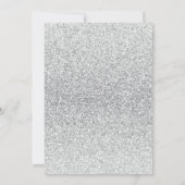 ラックスダイヤモンドリングや輪ブラックグリッター結婚ズ 招待状 (裏面)