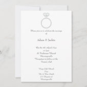 ラックスダイヤモンドリングや輪結婚式招待状 招待状 (正面)