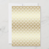 ラックスデリケート金ゴールドレースティアラ結婚式招待状 招待状 (裏面)