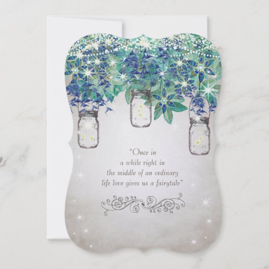 ラックスネイビ素朴ーとターコイズメイスンジャー 招待状 (裏面)