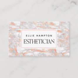 ラックスバラ金ゴールドピンクマーブル美しいエステティシャン  名刺