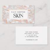 ラックスバラ金ゴールドピンクマーブル美しいエステティシャン 名刺 (正面/裏面)