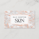 ラックスバラ金ゴールドピンクマーブル美しいエステティシャン 名刺 (正面)