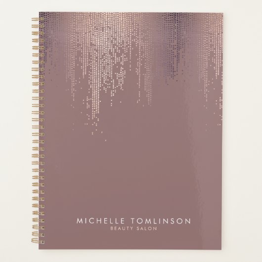 ラックスバラ金ゴールド紙吹雪レインアポイントメントブック プランナー手帳 (正面)