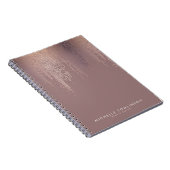 ラックスバラ金ゴールド紙吹雪レインパターン ノートブック (右側)