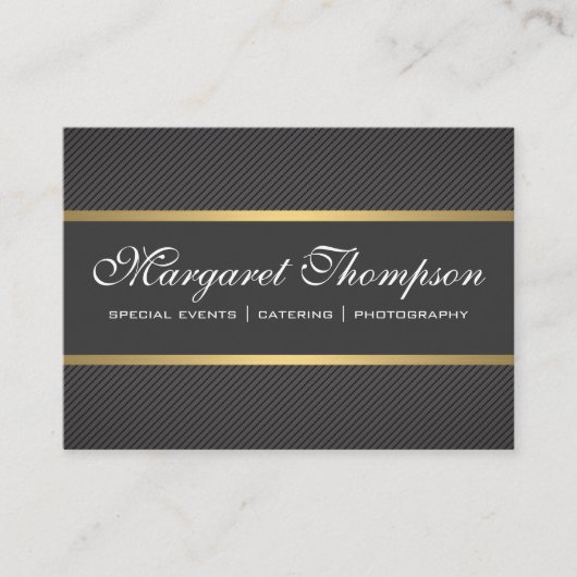 ラックスパターお洒落ン金ゴールドトリム 名刺 (正面)