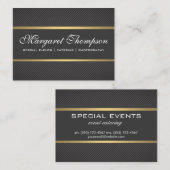 ラックスパターお洒落ン金ゴールドトリム 名刺 (正面/裏面)