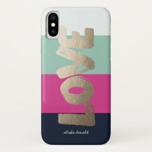ラックスパーソナライズされたストライプ iPhone X ケース