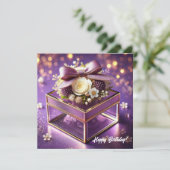 ラックスパープルグラスフローラギフト金ゴールドシフォンボウ シーズンカード (スタンド正面)