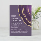 ラックスパープルゴールデン結婚アゲート 招待状 (スタンド正面)