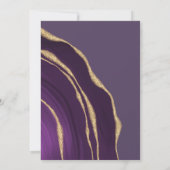 ラックスパープルゴールデン結婚アゲート 招待状 (裏面)