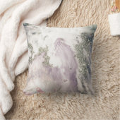 ラックスパープル薄紫銀大理石クッインスパイアション クッション (ブランケット)