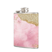 ラックスピガーリーックアゲート付/金ゴールドグリッター フラスク (左)