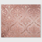 ラックスピンクグリジーフォイルバラ金ゴールド赤面グラム ラッピングペーパー (フラット)
