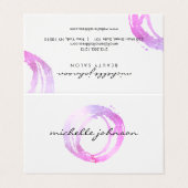 ラックスピンクサーク色彩の鮮やかルサロンアフターケアカード 名刺 (外部フラット)