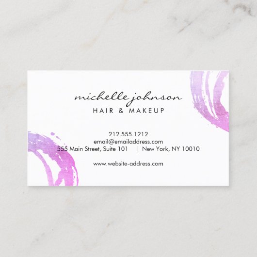 ラックスピンク色彩の鮮やかクサークルデザイナーロゴ 名刺 (裏面)