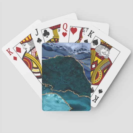 ラックスピーコックアゲート&ゴールド トランプ (裏面)