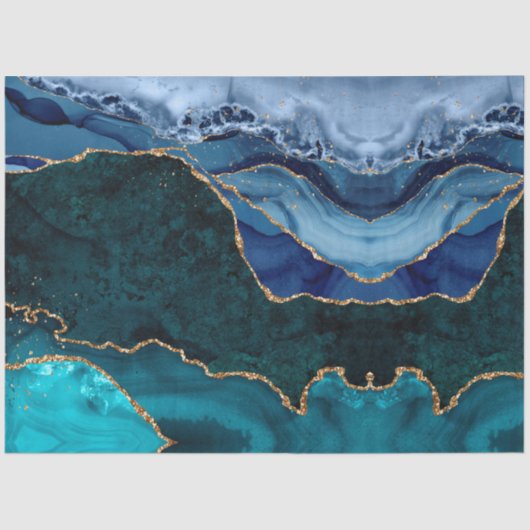 ラックスピーコックアゲート&金ゴールド 薄葉紙 (正面)