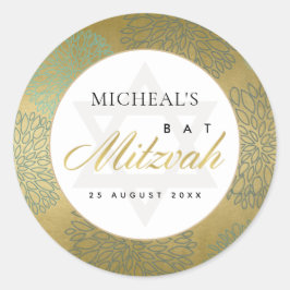 ラックスフェイクホワイト金ゴールドダリアフローラバーバルミツワー ラウンドシール