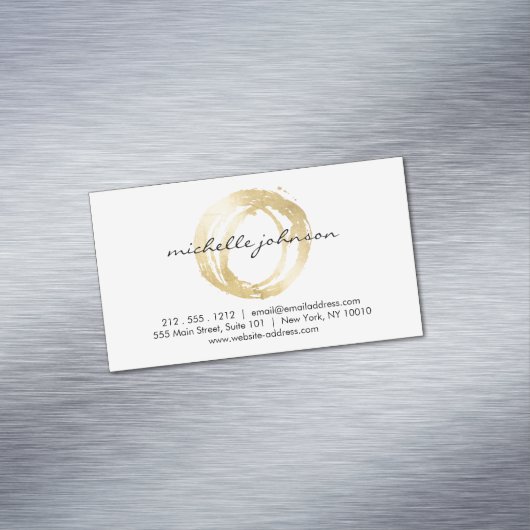 ラックスフェイク絵を描金ゴールドサークルデザイナー磁気 マグネット名刺 (インサイチュ)