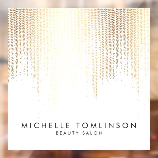 ラックスフェイク金ゴールド紙吹雪レイン美しいサロン ウィンドウサイン