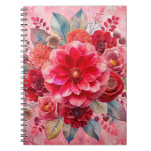 ラックスフローラドリームウィズパステルフラワーズ&抽象芸術 ノートブック (正面)