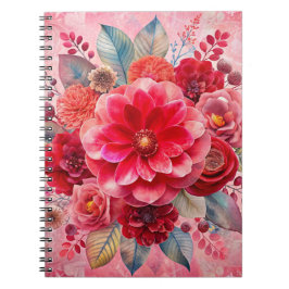 ラックスフローラドリームウィズパステルフラワーズ&抽象芸術 ノートブック