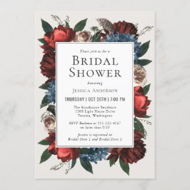 ラックスフローラフレームブライダルシャワー 招待状