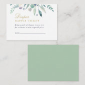 ラックスフローラベビーシャワーおむつラッフルカード エンクロージャーカード (正面/裏面)