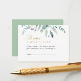 ラックスフローラベビーシャワーおむつラッフルカード エンクロージャーカード