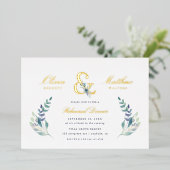 ラックスフローラ結婚のリハーサルディナー 箔招待状 (立ち正面)