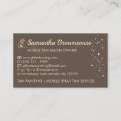 ラックスブラウン金ゴールドエレガント書道タンスプレー 名刺 (裏面)