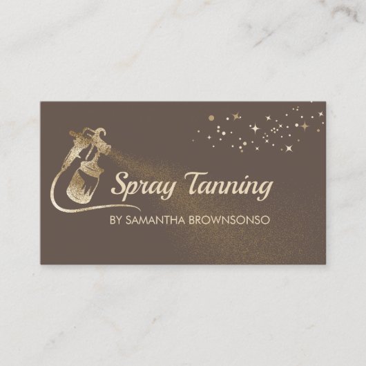 ラックスブラウン金ゴールドエレガント書道タンスプレー 名刺 (正面)