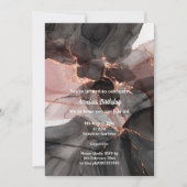 ラックスブラックピンクシフォンパーティー 招待状 (正面)