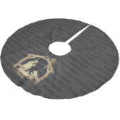 ラックスブラック金ゴールド出生クリスマス ブラッシュドポリエステルツリースカート (アングル)