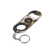 ラックスブラック&金ゴールド大理石 キーホルダー栓抜き (裏面アングル)