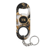 ラックスブラック&金ゴールド大理石 キーホルダー栓抜き (裏面)