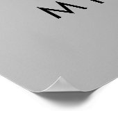 ラックスブルーシルバー紙吹雪雨模様 ポスター (角)