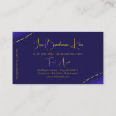 ラックスブルー王室のと金ゴールドデコールダイヤモンドと写真 名刺 (裏面)